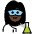 Woman Scientist Dark Skin Tone Emoji from OpenMoji Set