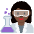 Woman Scientist Dark Skin Tone Emoji from Twemoji Set