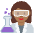 Woman Scientist Medium Dark Skin Tone Emoji from Twemoji Set