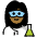 Woman Scientist Medium Dark Skin Tone Emoji from OpenMoji Set