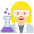 Woman Scientist Medium Light Skin Tone Emoji from Twemoji Set