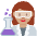 Woman Scientist Medium Skin Tone Emoji from Twemoji Set