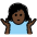 Woman Shrugging Dark Skin Tone Emoji from OpenMoji Set