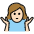 Woman Shrugging Light Skin Tone Emoji from OpenMoji Set