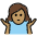 Woman Shrugging Medium Skin Tone Emoji from OpenMoji Set
