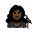 Woman Singer Dark Skin Tone Emoji from OpenMoji Set