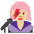 Woman Singer Medium Light Skin Tone Emoji from Twemoji Set