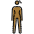 Woman Standing Medium Dark Skin Tone Emoji from OpenMoji Set