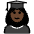Woman Student Dark Skin Tone Emoji from OpenMoji Set