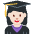 Woman Student Light Skin Tone Emoji from Twemoji Set