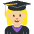 Woman Student Medium Light Skin Tone Emoji from Twemoji Set