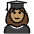 Woman Student Medium Skin Tone Emoji from OpenMoji Set