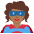 Woman Superhero Medium Dark Skin Tone Emoji from Twemoji Set
