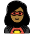 Woman Superhero Medium Dark Skin Tone Emoji from OpenMoji Set