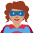 Woman Superhero Medium Skin Tone Emoji from Twemoji Set