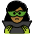 Woman Supervillain Medium Dark Skin Tone Emoji from OpenMoji Set