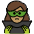 Woman Supervillain Medium Skin Tone Emoji from OpenMoji Set
