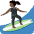 Woman Surfing Dark Skin Tone Emoji from Twemoji Set