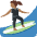 Woman Surfing Medium Dark Skin Tone Emoji from Twemoji Set