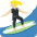 Woman Surfing Medium Light Skin Tone Emoji from Twemoji Set