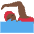 Woman Swimming Dark Skin Tone Emoji from Twemoji Set