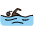 Woman Swimming Dark Skin Tone Emoji from OpenMoji Set