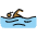 Woman Swimming Medium Dark Skin Tone Emoji from OpenMoji Set