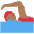 Woman Swimming Medium Dark Skin Tone Emoji from Twemoji Set