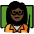 Woman Teacher Dark Skin Tone Emoji from OpenMoji Set
