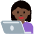 Woman Technologist Dark Skin Tone Emoji from Twemoji Set