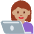 Woman Technologist Medium Skin Tone Emoji from Twemoji Set