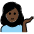 Woman Tipping Hand Dark Skin Tone Emoji from OpenMoji Set