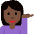 Woman Tipping Hand Dark Skin Tone Emoji from Twemoji Set
