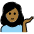 Woman Tipping Hand Medium Dark Skin Tone Emoji from OpenMoji Set