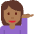 Woman Tipping Hand Medium Dark Skin Tone Emoji from Twemoji Set