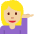 Woman Tipping Hand Medium Light Skin Tone Emoji from Twemoji Set