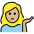 Woman Tipping Hand Medium Light Skin Tone Emoji from OpenMoji Set