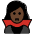 Woman Vampire Dark Skin Tone Emoji from OpenMoji Set
