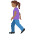 Woman Walking Medium Dark Skin Tone Emoji from Twemoji Set