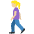 Woman Walking Medium Light Skin Tone Emoji from Twemoji Set