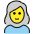 Woman White Hair Emoji from OpenMoji Set