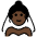 Woman With Veil Dark Skin Tone Emoji from OpenMoji Set