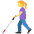 Woman With White Cane Emoji from Twemoji Set