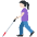 Woman With White Cane Light Skin Tone Emoji from Twemoji Set