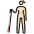 Woman With White Cane Light Skin Tone Emoji from OpenMoji Set