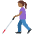 Woman With White Cane Medium Dark Skin Tone Emoji from Twemoji Set