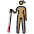 Woman With White Cane Medium Skin Tone Emoji from OpenMoji Set