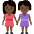 Women Holding Hands Dark Skin Tone Emoji from Twemoji Set