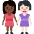 Women Holding Hands Dark Skin Tone Light Skin Tone Emoji from Twemoji Set