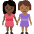 Women Holding Hands Dark Skin Tone Medium Dark Skin Tone Emoji from Twemoji Set